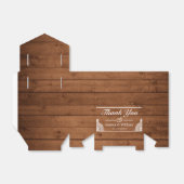 ウッド&素朴ホワイトレースありがとうござ結婚う フェイバーボックス (折り畳みなし)