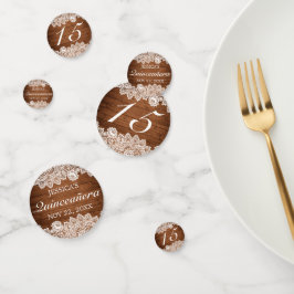 ウッド&素朴ホワイトレースキンセアニラ コンフェッティ