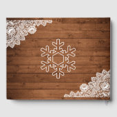 ウッド&素朴ホワイトレーススノーフレーククリスマス ゲストブック (裏面)