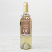 ウッド&素朴ホワイトレースティアラ誕生日 ボトルネックタグ (ボトル)