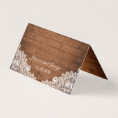 ウッド&素朴ホワイトレーステーブル番号&名刺 (裏面)