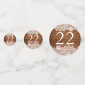 ウッド&素朴ホワイトレースハッピーバースデー コンフェッティ (正面)