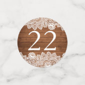 ウッド&素朴ホワイトレースハッピーバースデー コンフェッティ (スモール正面)