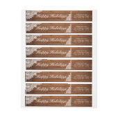 ウッド&素朴ホワイトレースハッピーホリデーズ ラップアラウンドラベル (シート)