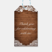 ウッド&素朴ホワイトレースバルミツワー ギフトタグ (裏面)