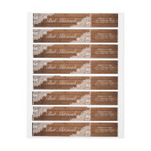 ウッド&素朴ホワイトレースバーバルミツワー誕生日 ラップアラウンドラベル (シート)