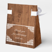 ウッド&素朴ホワイトレースバーバルミツワー フェイバーボックス (裏面サイド)