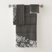 ウッド&素朴ホワイトレースファームハレースのようウス バスタオルセット (インサイチュ)