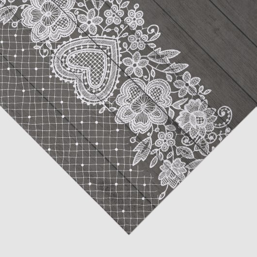 ウッド&素朴ホワイトレースファームハレースのようウハウスシック 薄葉紙 (詳細)