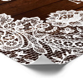 ウッド&素朴ホワイトレースブライダルシャワーフォトプロップ ポスター (角)