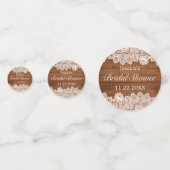 ウッド&素朴ホワイトレースブライダルシャワー コンフェッティ (正面)