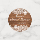 ウッド&素朴ホワイトレースブライダルシャワー コンフェッティ (スモール正面)