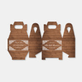 ウッド&素朴ホワイトレースブライダルシャワー フェイバーボックス (折り畳みなし)