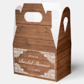 ウッド&素朴ホワイトレースブライダルシャワー フェイバーボックス (オープン)