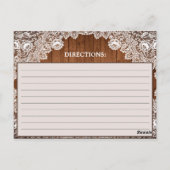 ウッド&素朴ホワイトレースレシピカード ポストカード (裏面)