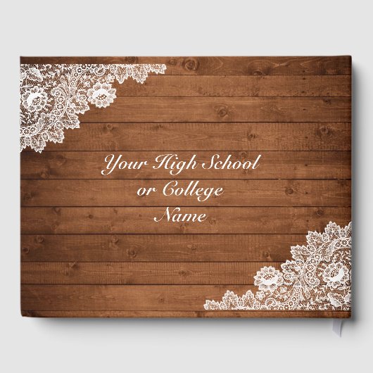 ウッド&素朴ホワイトレース卒業 ゲストブック (裏面)