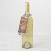 ウッド&素朴ホワイトレース応援ブライダルシャワー ボトルネックタグ (アングル)