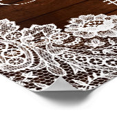 ウッド&素朴ホワイトレース甘い16フォトプロップ ポスター (角)