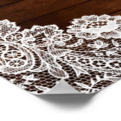 ウッド&素朴ホワイトレース誕生日フォトプロップ ポスター (角)