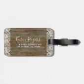 ウッド&素朴ホワイトヴィンテージレースモノグラム ラゲッジタグ (裏面横)