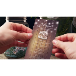 ウッド&素朴メイスンジャー弦ライトのメ結婚ニュー メニュー