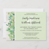 ウッド&素朴ユーカリプタスボタニカルウェディングシャワー 招待状 (正面)