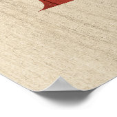 ウッド&素朴ユーカリ文字Dポスタープリント ポスター (角)