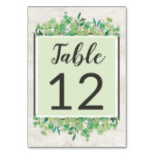 ウッド&素朴ユーカリ葉植物学結婚院 テーブルナンバー (裏面)