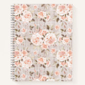 ウッド&素朴ヴィンテージバラロマンチックなシャビーシック ノートブック (正面)