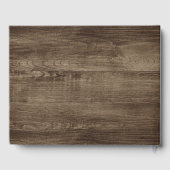 ウッド&素朴ヴィンテージレース結婚ズパーソナライズされた ゲストブック (裏面)