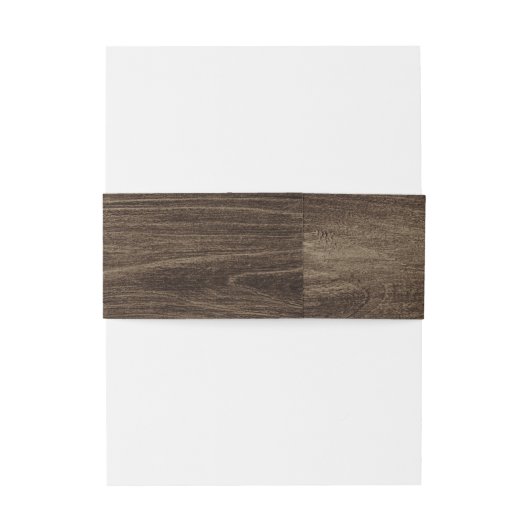 ウッド&素朴ヴィンテージレース結婚ズパーソナライズされた 招待状ベリーバンド (裏面例)