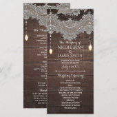 ウッド&素朴ヴィンテージレース&ライトプログラムラック プログラム (正面/裏面)