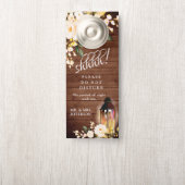 ウッド&赤面バラズ結婚ウェルカムドノートディスターブ ドアノブサイン (ノブ)