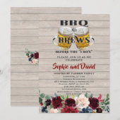 ウッド BBQ & BREWS "I DO'S" 婚約前のひととき 招待状 (正面/裏面)