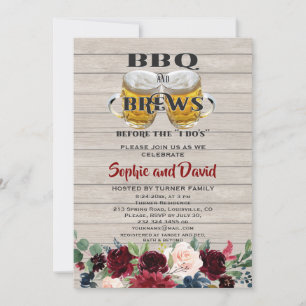 ウッド BBQ & BREWS "I DO'S" 婚約前のひととき 招待状