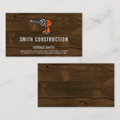 ウッド | Power Drill |大工 名刺 (正面/裏面)