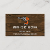 ウッド | Power Drill |大工 名刺 (正面)