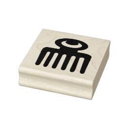 ウッドAdinkra Art Stamp – 女性の美しい+忍耐 ラバースタンプ