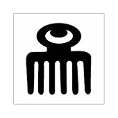 ウッドAdinkra Art Stamp – 女性の美しい+忍耐 ラバースタンプ (インプリント)