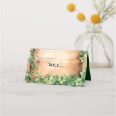 ウッドSt patricks dayのエスコー結婚トつる植物 プレイスカード (正面)