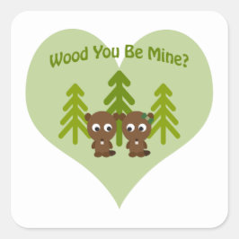 ウッドYou Be Mine Beavers スクエアシール