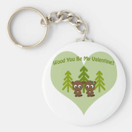 ウッドYou Be My Valentine キーホルダー