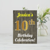 ウッフェイクド、フェイク金ゴールド10誕生祝い 招待状 (スタンド正面)