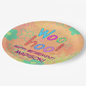 ウッホワード文字アートネームパーソナライズされた退職 ペーパープレート (アングル)