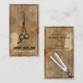 ウッモダンド&シザーヘア美しいサロン 名刺 (正面/裏面)