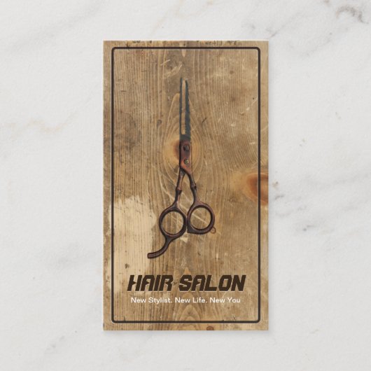 ウッモダンド&シザーヘア美しいサロン 名刺 (正面)
