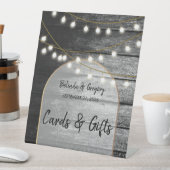 ウッモダン素朴ド灯ウェディングカード&ギフト 台座サイン (インサイチュ)