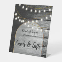 ウッモダン素朴ド灯ウェディングカード&ギフト