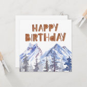 ウッユニークドランド冬林ハッピーバースデー カード (正面/裏面インサイチュ)