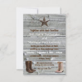 ウッ動揺してドカウボーイブーツ- 3x5結婚式招待状 招待状 (正面)